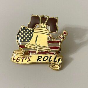 Lets Roll Liberty Bell Pin Pinback
